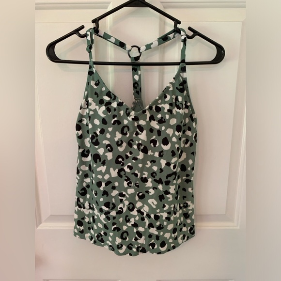 Kona Sol Other - Kona Sol Leopard Print Tankini Bathing Suit Top